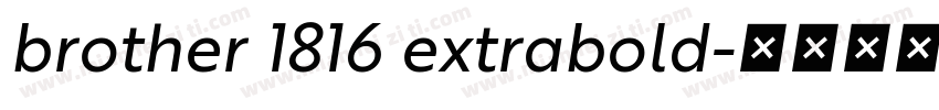 brother 1816 extrabold字体转换